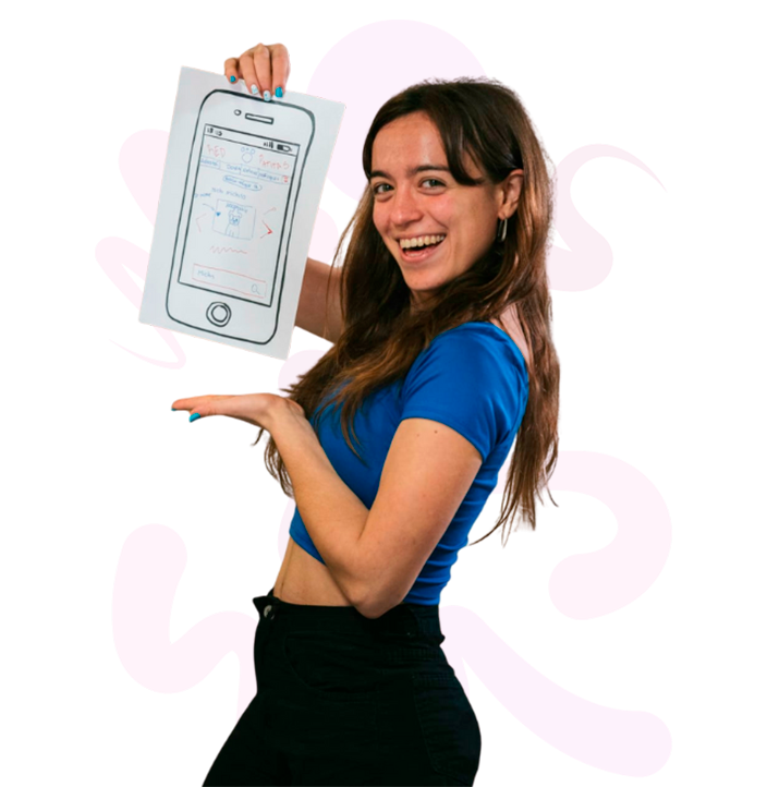 <div style="display: flex; align-items: center; gap: 16px;">   <!-- Texto -->   <div style="font-family: sans-serif; font-size: 16px;">    Lucía   </div>    <!-- Bandera de Argentina -->   <div style="width: 40px;">     <div style="height: 10px; background-color: #74ACDF;"></div>     <div style="height: 10px; background-color: white; display: flex; justify-content: center; align-items: center;">       <span style="font-size: 10px;">☀️</span>     </div>     <div style="height: 10px; background-color: #74ACDF;"></div>   </div> </div>